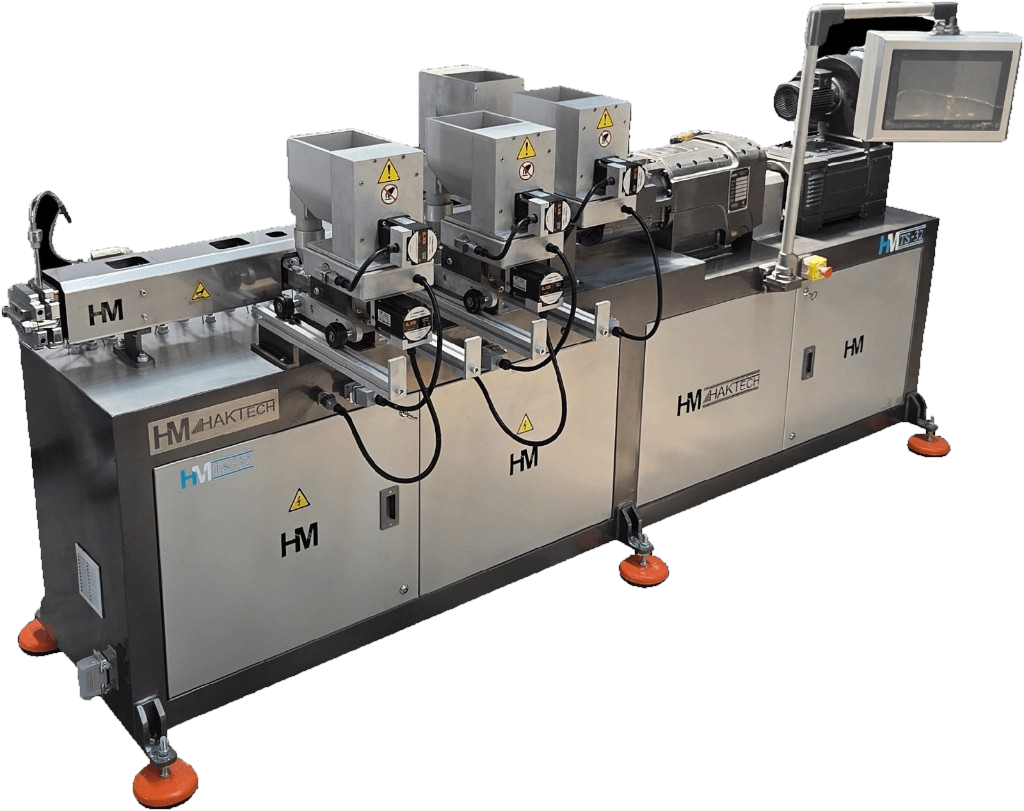 HAKTECH çift vidalı laboratuvar extruder hattı